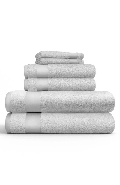 Homespun Ultrasoft Cotton Towel Set In Light Gray