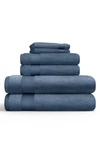 Homespun Ultrasoft Cotton Towel Set In Navy