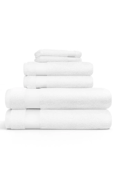 Homespun Ultrasoft Cotton Towel Set In White
