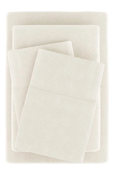 Homespun Luxury 4-piece Rayon & Linen Blend Bed Sheet Set In Natural