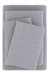 Homespun Luxury 4-piece Rayon & Linen Blend Bed Sheet Set In Gray