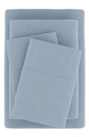 Homespun Luxury 4-piece Rayon & Linen Blend Bed Sheet Set In Light Blue