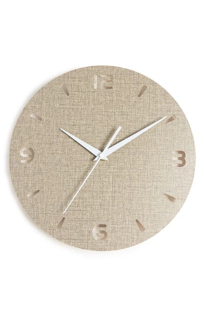 Merkury Innovations 12" Wooden Backlit Wall Clock In Grey