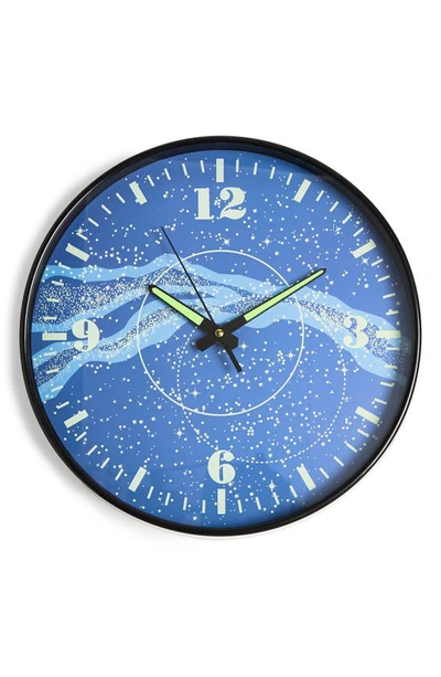 Merkury Innovations 12" Luminous Starry Wall Clock In Black