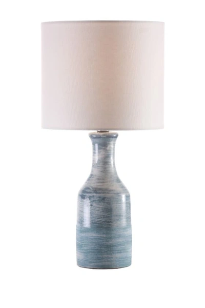 Shine Studio Blue & White Swirl Bungalow Table Lamp In Blue And White Ceramic