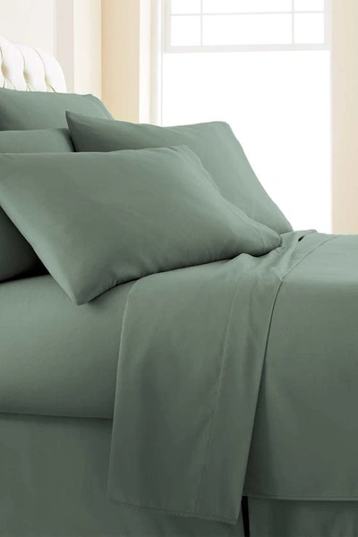 Southshore Fine Linens Southshore Essentials Double Brushed 100 Gsm Sheet Set In Dark Green