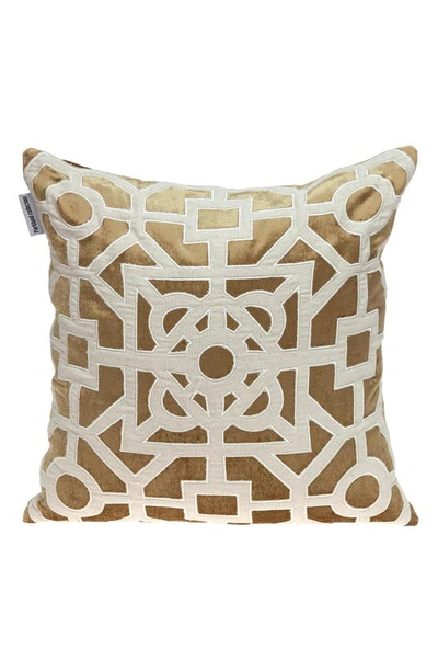 Parkland Collection Hazel Geometric Accent Pillow In Bright Gold