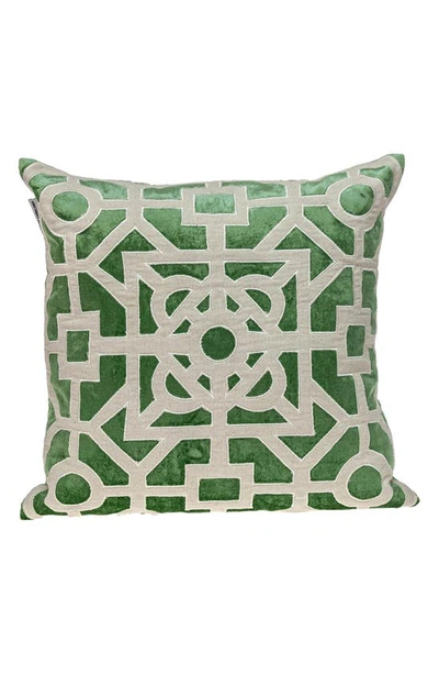 Parkland Collection Hazel Geometric Accent Pillow In Green/ Sage