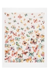 Deny Designs Ninola Design Butterflies Watercolor Art Print In Multi