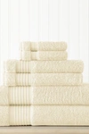 Modern Threads 6-piece Turkish Cotton Towel Set In White