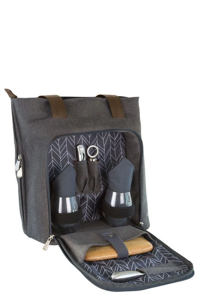 Legacy A Picnic Time Brand Legacy Sonoma Wine Tote In Grey