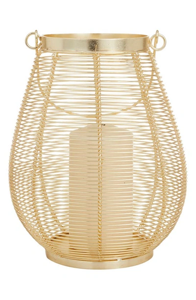 Vivian Lune Home Glam Wire Lantern In Gold