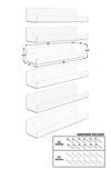 Sorbus Floating Acrylic Wall Ledge Shelf In Clear
