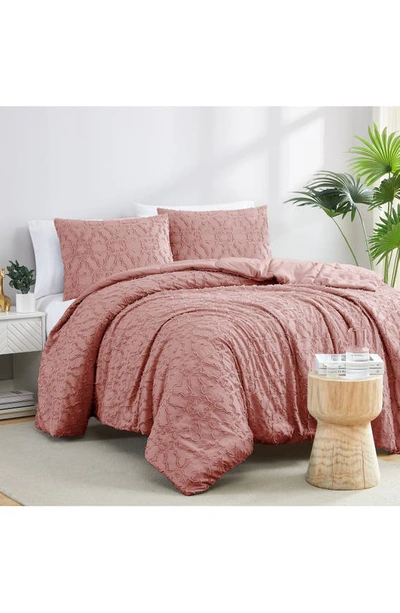 Southshore Fine Linens Jaquard Comforter Set In Rose