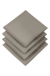 Southshore Fine Linens 4 Piece Pillow Case Set In Dark Taupe