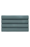 Southshore Fine Linens 4 Piece Pillow Case Set In Steel Blue