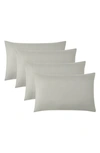 Southshore Fine Linens 4 Piece Pillow Case Set In Grey
