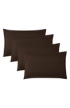 Southshore Fine Linens 4 Piece Pillow Case Set In Brown