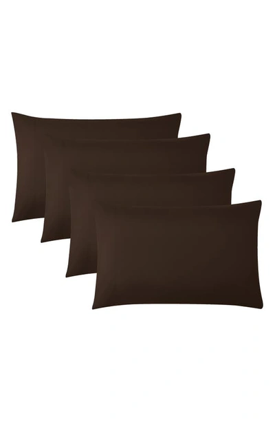 Southshore Fine Linens 4 Piece Pillow Case Set In Brown