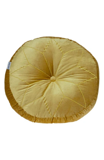 Parkland Collection Dorte Transitional Bright Yellow Floor Pillow