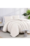 Southshore Fine Linens Delta Clipped Jacquard Duvet Cover Set In Bone