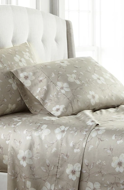 Southshore Fine Linens Mystic Garden Pillow Cases In Taupe Grey
