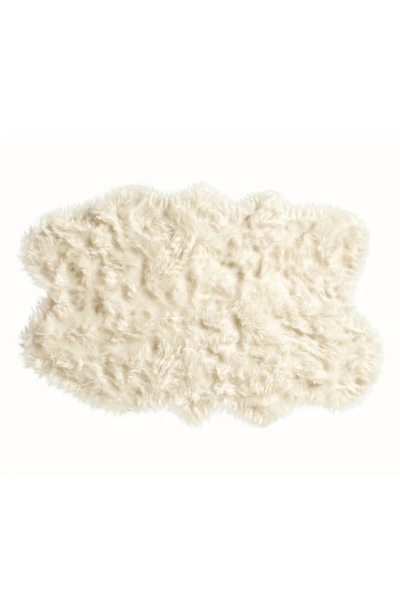 Luxe Gordon Faux Fur Throw In Off White