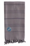 Linum Home Textiles Summer Fun Horoscope Pestemal Beach Towel In Gray Sagittarius