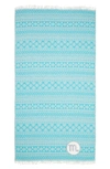 Linum Home Textiles Sea Breeze Horoscope Pestemal Beach Towel In Turquoise Scorpio