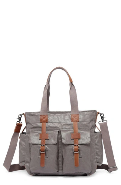 The Same Direction Urban Light Coated Canvas Tote Bag In Grey