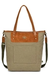 The Same Direction Valley Oak Canvas Tote Bag In Olive