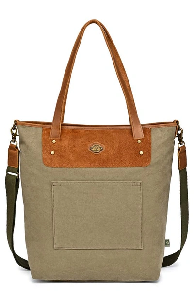 The Same Direction Valley Oak Canvas Tote Bag In Olive