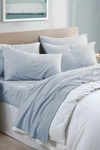 Modern Threads Garment Washed 6-piece Microfiber Sheet Set White Full In Celestial Blue