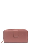 Mundi Small Leather Goods All-in-one Leather Continental Wallet In Mauve