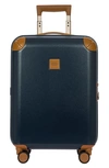 Bric's Amalfi 21" Carry-on Spinner Suitcase In Blue/ Tan
