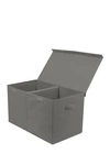 Sorbus Gray Fabric Toy Chest In Grey