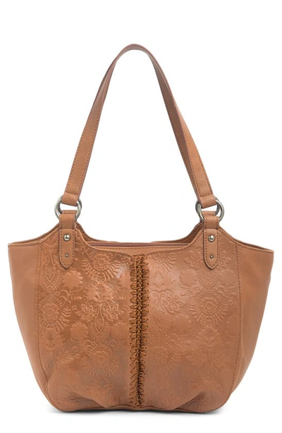 The Sak Bolinas Satchel In Tobacco Floral Embossed