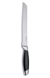 Berghoff International Moon Serrated 8" Stainless Steel Bread Knife In Black