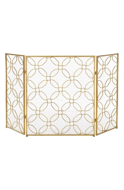 Vivian Lune Home Gold Metal Fireplace Stand