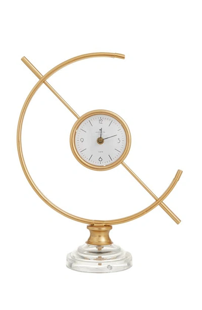 Vivian Lune Home Tabletop Clock In Gold