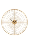 Vivian Lune Home Gold Metal Clock In Gold