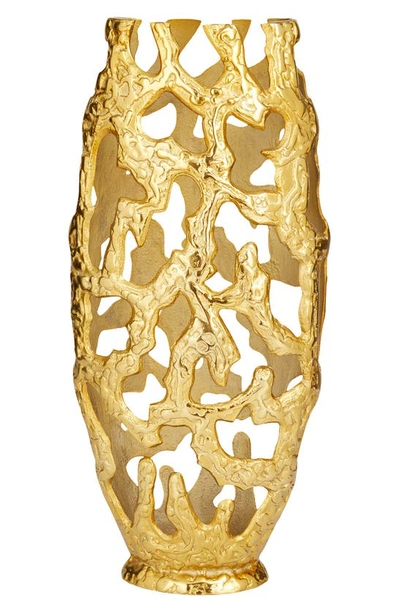 Vivian Lune Home Gold Aluminium Vase