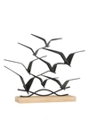 Ginger Birch Studio Ginger And Birch Studio Black Metal Bird Stand In Black