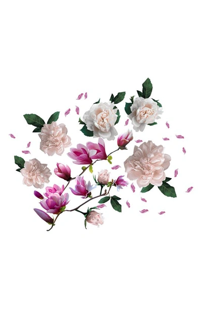 Walplus Magnolia & Roses Wall Decal In Pink