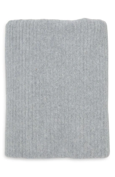 Nordstrom Organic Cotton Rib Bath Towel In Grey Micro