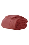 Ella Jayne Home Black All-season Super Soft Triple Brushed Microfiber Down-alternative Comforter In Brick Red