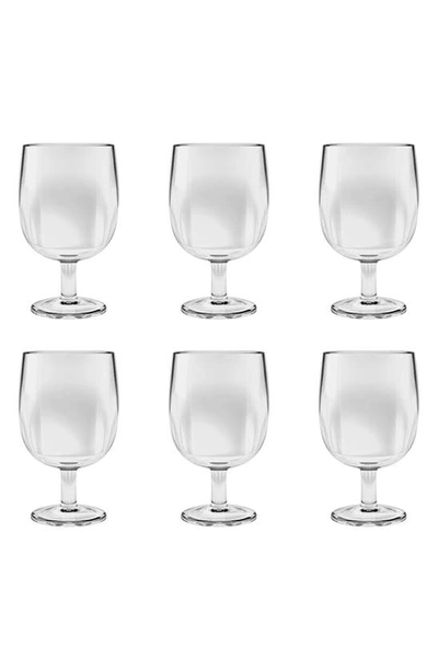 Tarhong Simple Stackable 8.6 Oz. Plastic Wine Goblets In Clear