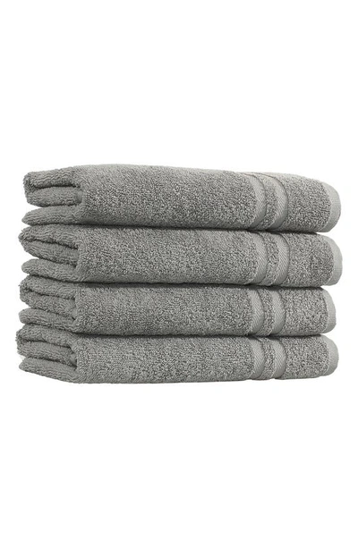 Linum Home Textiles Denzi Turkish Cotton Hand Towel In Dark Grey