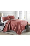 Southshore Fine Linens Vilano Springs Oversized Quilt Set In Marsala