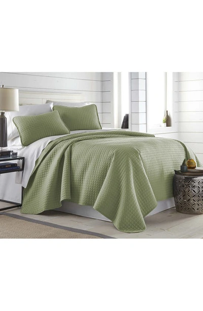 Southshore Fine Linens Vilano Springs Oversized Quilt Set In Sage Green